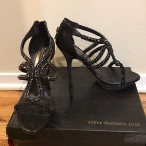 PRICE DROP 💥Steve Madden Luxe L-Inca beaded heels size 7 🔥